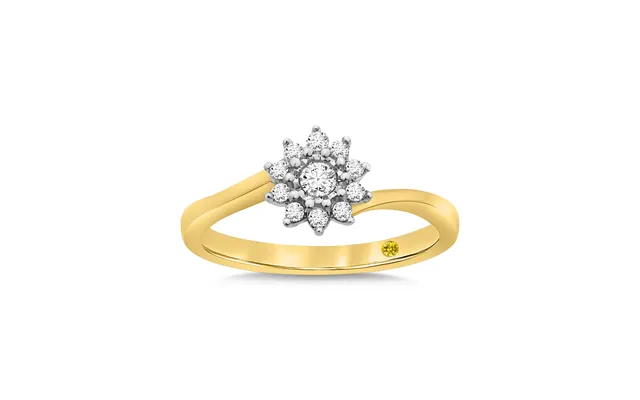 Jardin Lab Grown Floral Diamond Ring 14k Yellow Gold 1 6 Ct. Tw