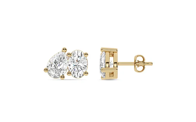 Kismet Lab Grown Diamond Duet Earrings 14k Yellow Gold 2 Ct. Tw