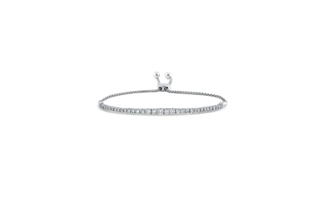 Lab Grown Graduating Diamond Bolo Bracelet 1 Ct. Tw. -10k White Gold