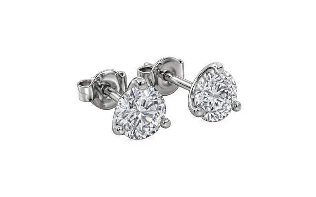 Lab Grown Martini Set Diamond Stud Earrings 10k White Gold 3 Ct
