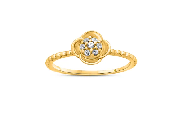 Lilium Lab Grown Floral Diamond Ring 14k Yellow Gold 1 10 Ct