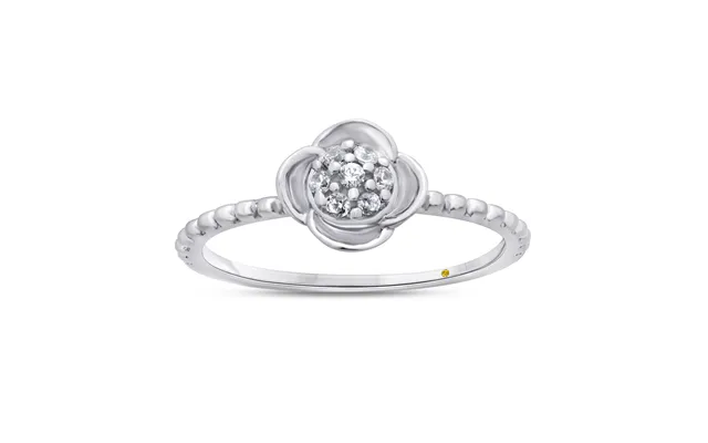 Lilium Lab Grown Floral Diamond Ring White Gold 1 10 Ct. Tw.
