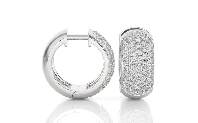 Luxe Lab Grown Diamond Huggie Earrings White Gold 1 1 2 Ct.tw