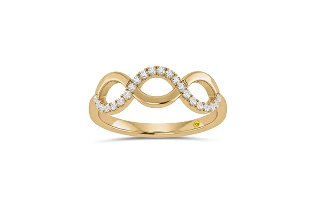 Mirage Lab Grown Infinity Diamond Ring Yellow Gold 1 5 Ct. Tw