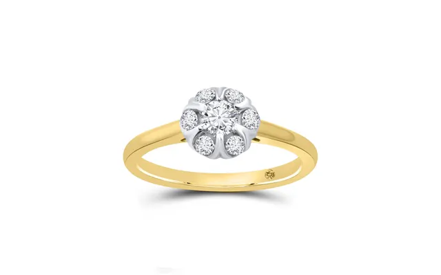 Olivet Lab Grown Floral Diamond Ring Yellow Gold 1 2 Ct. Tw.