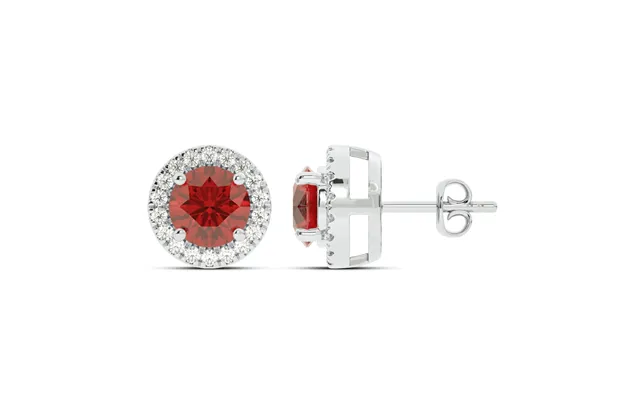 Opulent Lab Grown Diamond Dynasty Halo Earrings 10k White Gold 2 3 4 Ct