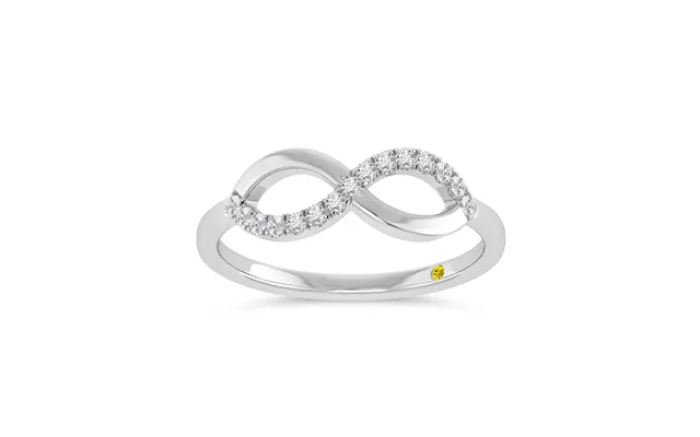 Quasar Lab Grown Infinity Diamond Ring White Gold 1 6 Ct. Tw