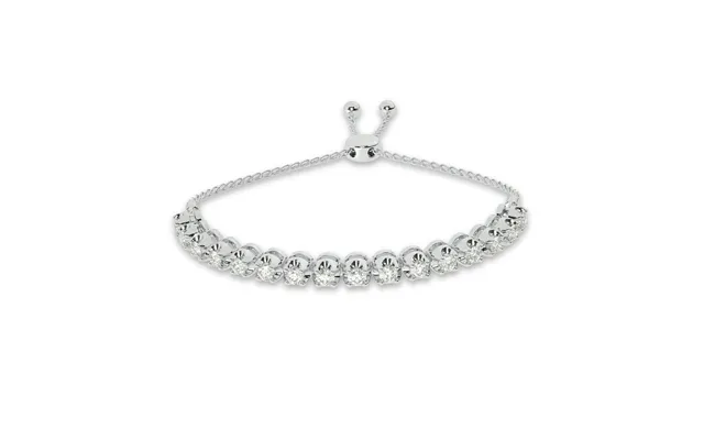 Quintessential Lab Grown Diamond Bolo Bracelet 1 4 Ct. Tw. -10k White Gold