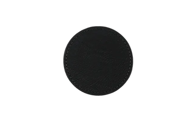 Blank Circular Pu Leather Labels Tags 30pcs - Black