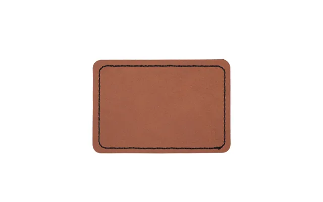 Blank Rectangular Pu Leather Labels Tags 30pcs - Brown