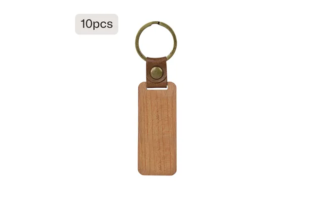 Blank Rectangular Walnut Keychain 10pcs 20pcs - 10 Pcs