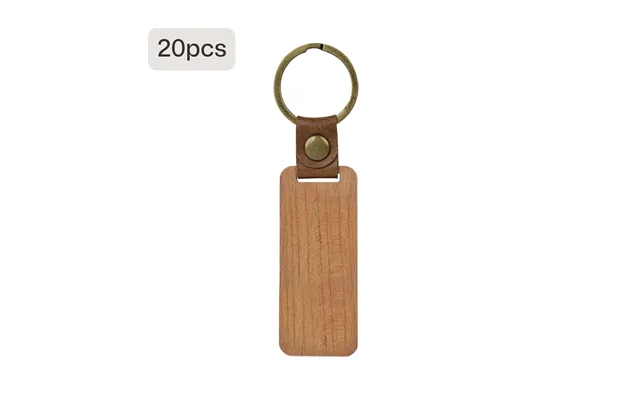 Blank Rectangular Walnut Keychain 10pcs 20pcs - 20 Pcs