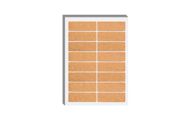 Rectangular Corkwood Label Stickers 160pcs