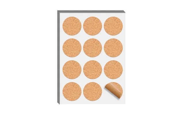 Round Corkwood Label Stickers 120pcs