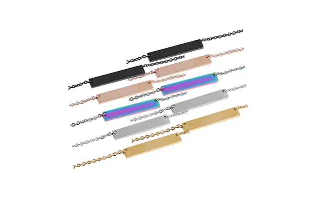 Stainless Steel Horizontal Bar Necklace 10pcs