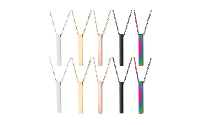 Stainless Steel Vertical Bar Necklace 10pcs