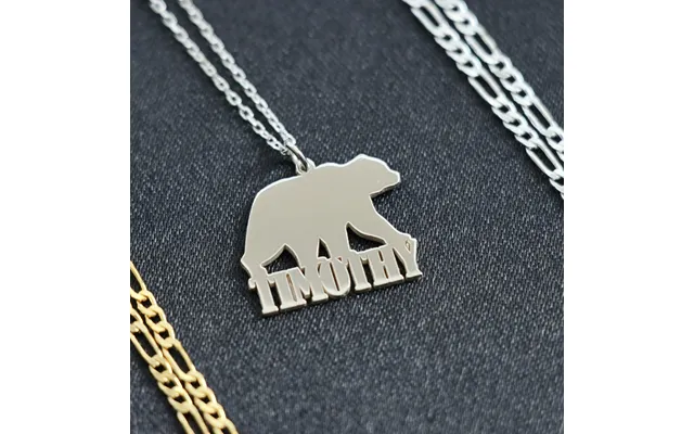 Bear Necklace In Sterling Silver - Husband Jewelry