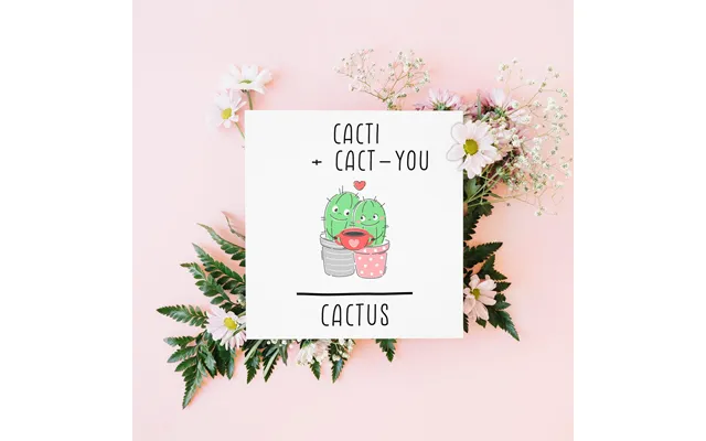 Cute Cacti Cact-you Cactus Card