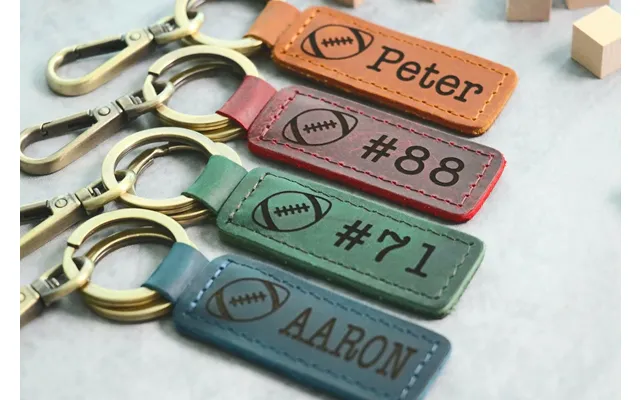 Football Keychain - Personalized Football Keychain