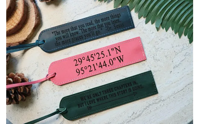 Leather Bookmark Personalized - Real Leather