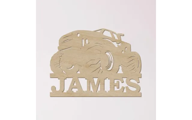 Monster Truck Wood Name Sign