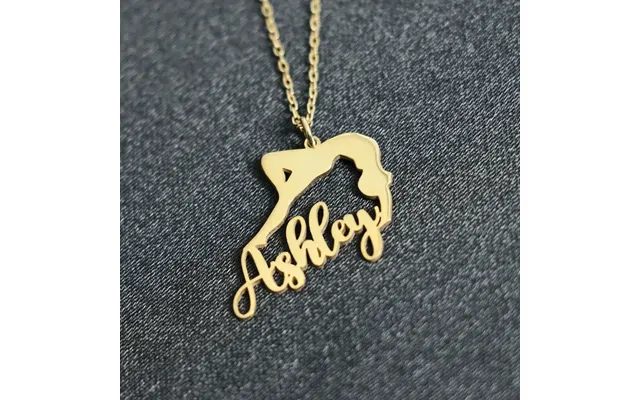 Personalized Gymnast Necklace - Gymnastics Name Charm