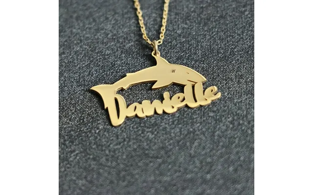 Personalized Shark Name Necklace,shark Pendant,ocean Shark Silver Necklace,blue Shark Name Necklace,friend Gift,birthday