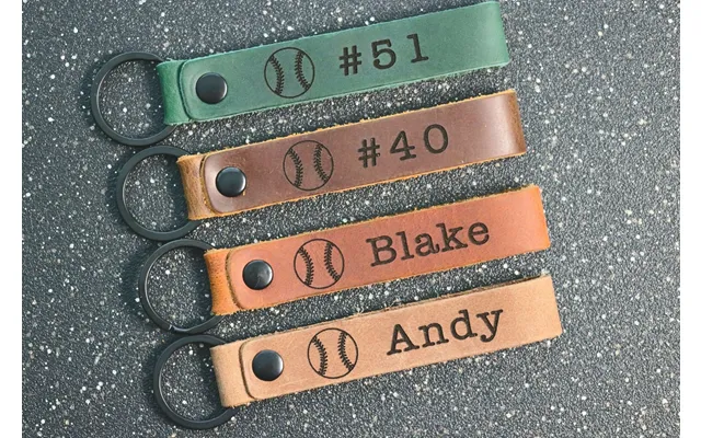Slim Personalized Softball Keychain - Backpack Tags