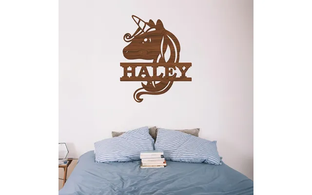 Unicorn Wood Name Sign