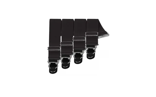4 X Steel Suspender Clips In Black - 4 X Steel Suspender Clips In Black Black