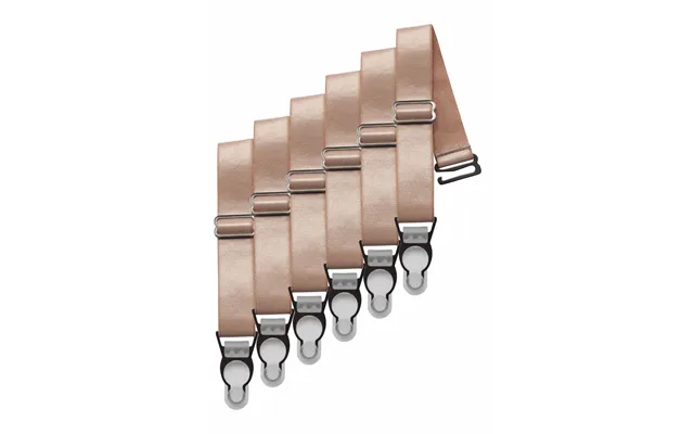 6 X Steel Suspender Clips In Champagne - 6 X Steel Suspender Clips In Champagne Champagne