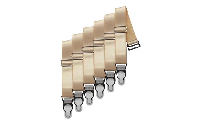 6 X Steel Suspender Clips In Ivory - 6 X Steel Suspender Clips In Ivory Ivory