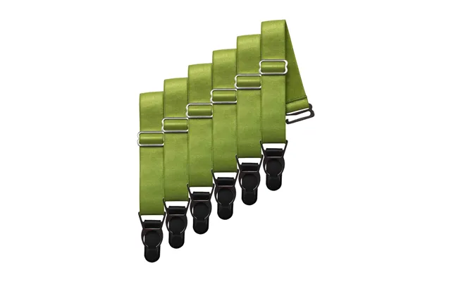 6 X Steel Suspender Clips In Olive - 6 X Steel Suspender Clips In Olive Olive