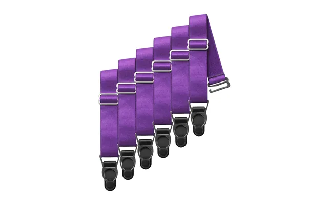 6 X Steel Suspender Clips In Purple - 6 X Steel Suspender Clips In Purple Purple