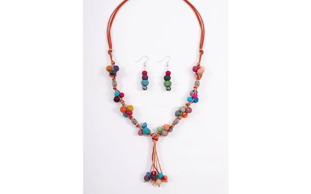 Colour Trail Beaded Lariat Necklace Set