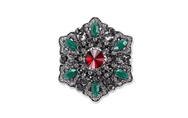 Crimson Court Medallion Brooch