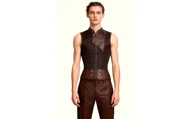 Detlef Steampunk Men's Overchest Corset - 26 For 30-31 Inch Waist