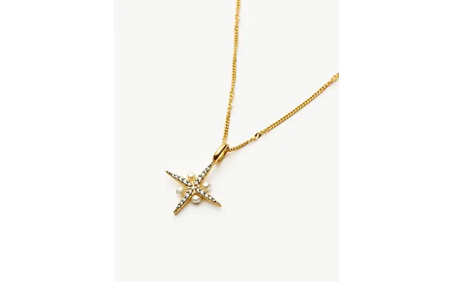 Harris Reed North Star Pearl Necklace 18k Gold Vermeil Pearl