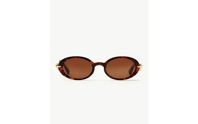 Jimmy Fairly Elvissa Oval Sunglasses Brown Tortoise Gold Plated