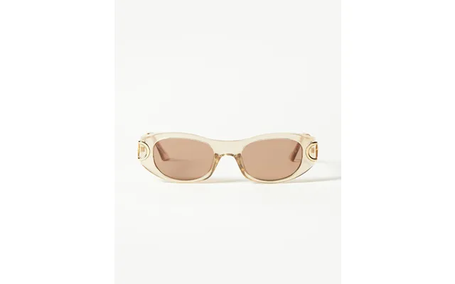 Le Specs Hydrus Link Oval Sunglasses Fawn