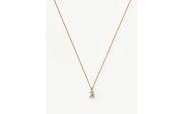Solid Gold Diamond Initial Mini Pendant Necklace - Z 14k Solid Yellow Gold Plated Diamond