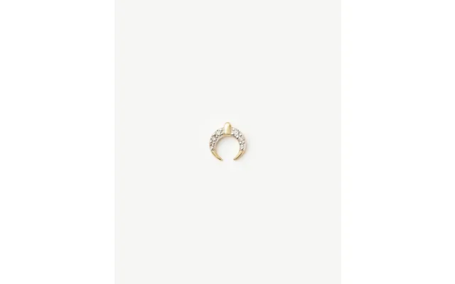 Solid Gold Lucy Williams Horn Single Stud Earring 14k Solid Gold Diamond