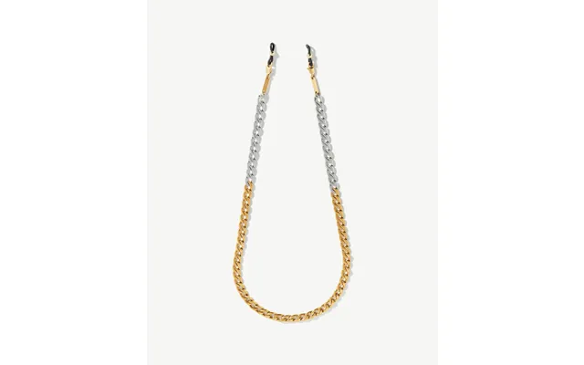 Two Tone Curb Eyewear Chain 18k Gold Plated Silver Plated