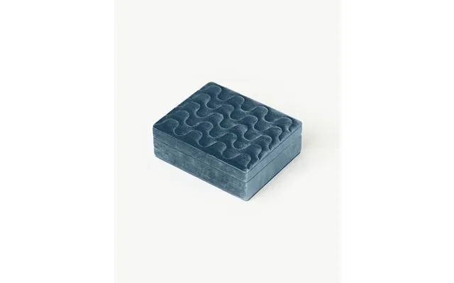 Velvet Jewelry Box Blue Steel