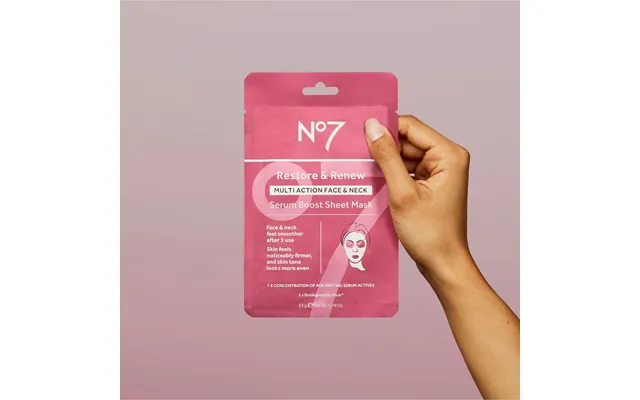 No7 Restore & Renew Face & Neck Multi Action Serum Boost Sheet Mask 0