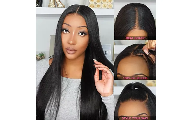 Ohmypretty Wear Go Glueless 7x5 Lace Straight Wig Super Natural Hairline Silky Human Hair Pre Plucked &pre Bleached & Pr