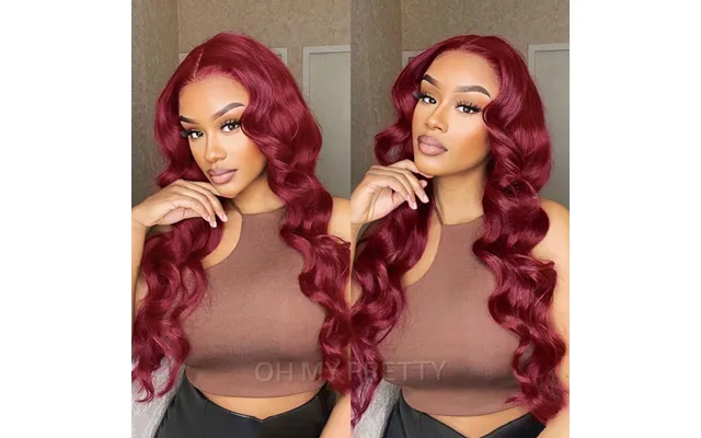 Ohmypretty Wear Go Glueless 99j Color Body Wave 7x5 Lace Wig With Pre-plucked Hairline Tiny Knots Pre-cut Zig Zag Lace