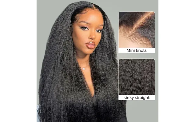 Ohmypretty Wear Go Glueless 9x6 Lace Kinky Straight Wig M Cap Pre Cut Lace With Natural Hairline Mini Knots