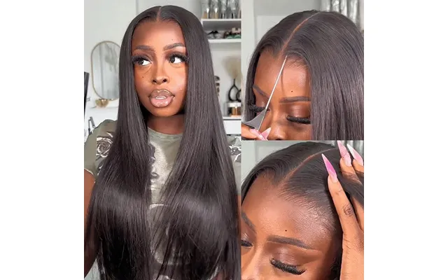Ohmypretty Wear Go Glueless 9x6 Lace Straight Wig M Cap Super Natural Hairline Silky Human Hair Mini Knots Pre Plucked &