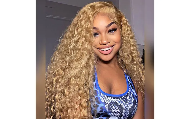 Ohmypretty Wear Go Glueless Honey Blonde 27 Color Water Wave 6x4 Lace Wig With Pre-plucked Hairline Secure 3d Dome Cap